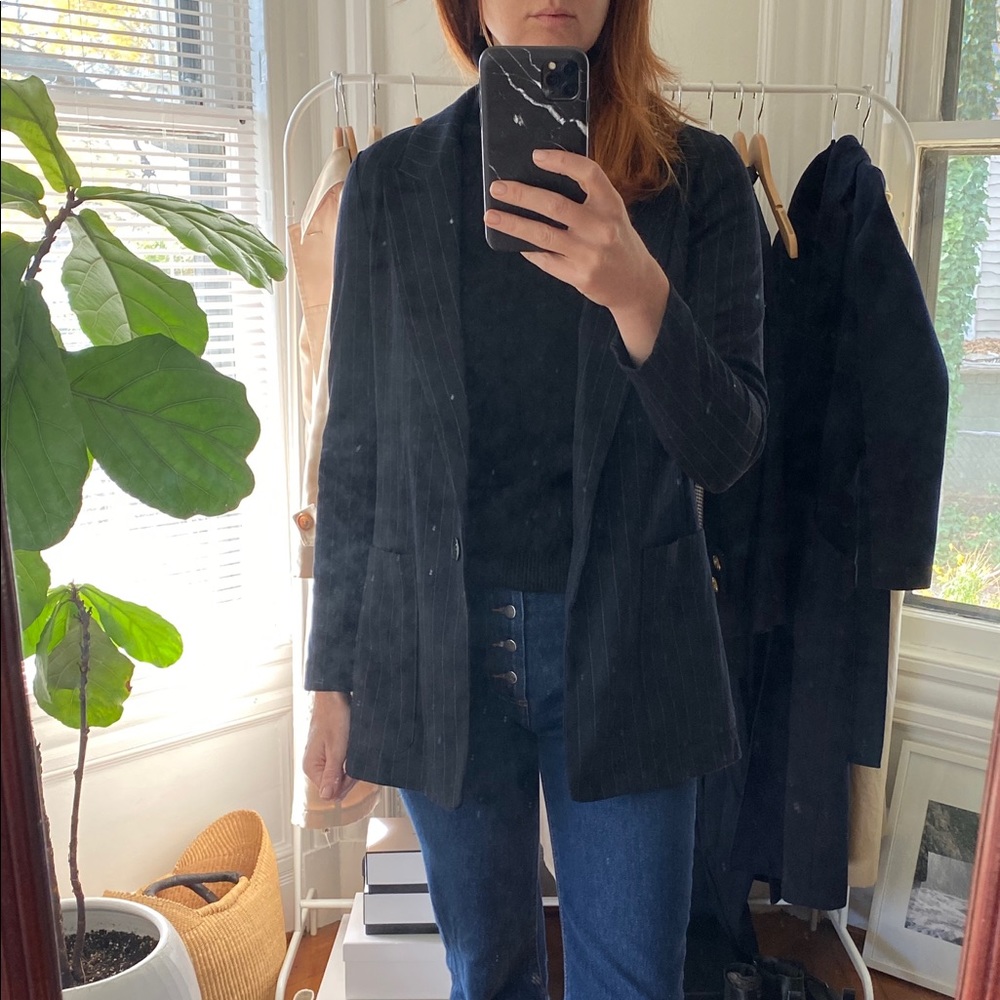 Vintage navy pin striped blazer
